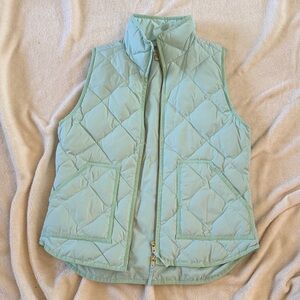 J. Crew mint green Quilted Vest
